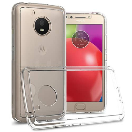 Motorola E4 Hybrid Case with Air Cushion Technology -CLEAR (Only Ground Shipping)