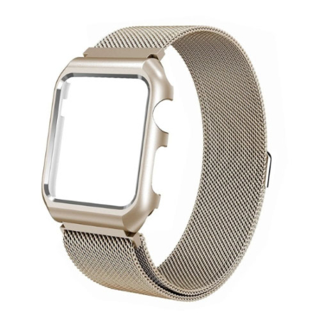 iWatch 40mm One Piece Milanese Stainless Steel Band - GOLD (Only Ground Shipping)