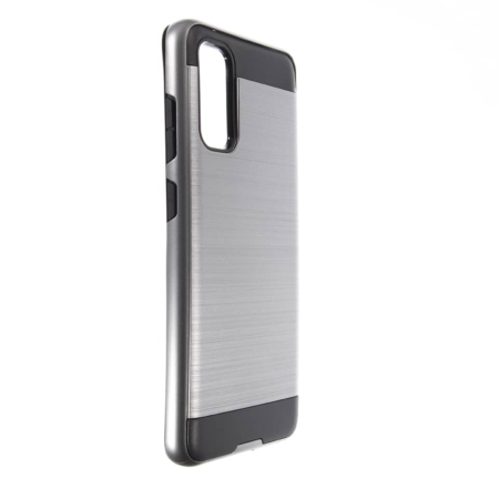 Galaxy S20 Hybrid Metal Brushed Case- GRAY (Only Ground Shipping)