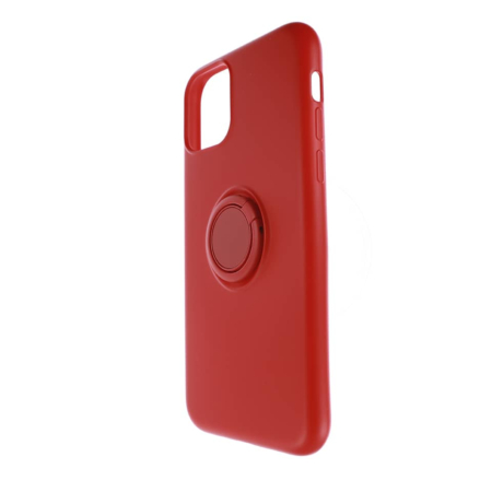 Soft Solid Case with Ring RED for iPhone 11 Pro Max (Only Ground Shipping)