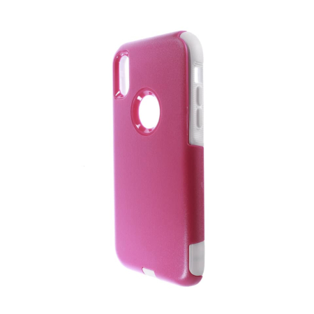 Dual Layer Protection Case - PINK & WHITE for iPhone XR (Only Ground Shipping)