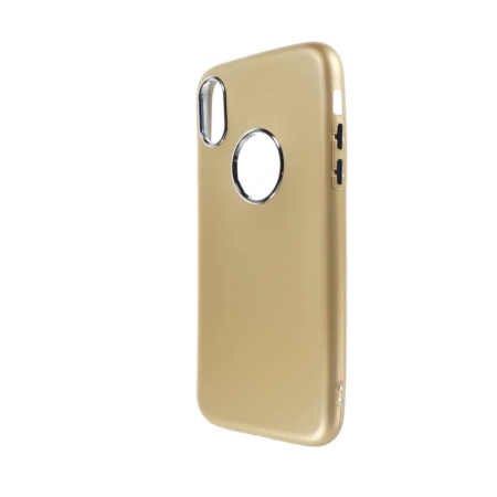 Super Slim TPU Case with Metal Desing Border - GOLD for iPhone XR (Only Ground Shipping)