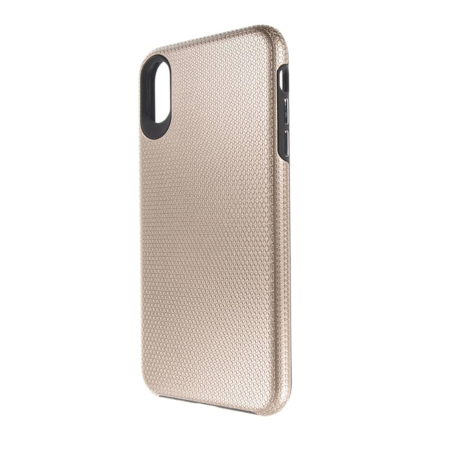 Shock Absorption Protective Dual Layer Case - GOLD for iPhone XR (Only Ground Shipping)
