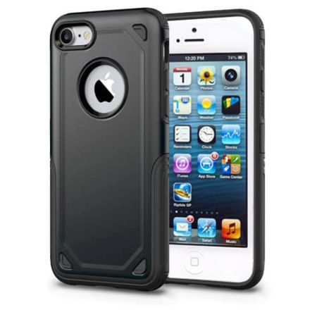 Armor Dual Layer Impact Shockproof Cover - BLACK for iPhone 5SE / 5S / 5G (Only Ground Shipping)