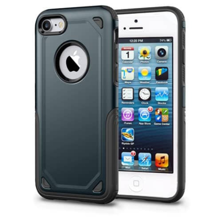 Armor Dual Layer Impact Shockproof Cover - DARK BLUE for iPhone 5SE / 5S / 5G (Only Ground Shipping)
