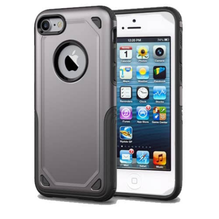Armor Dual Layer Impact Shockproof Cover - DARK GRAY for iPhone 5SE / 5S / 5G (Only Ground Shipping)
