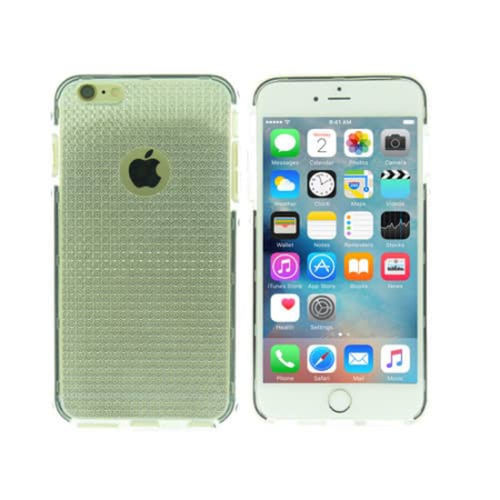 Diamond Pattern Transparent Silicone - WHITE BLACK for iPhone 6S / 6G (Only Ground Shipping)