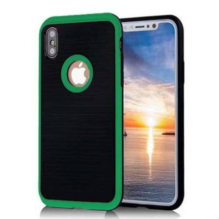 iPhone X / XS Brushed hybrid Armor Protective Case - Teal (Only Ground Shipping)