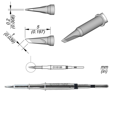 JBC C115-120 Knife Cartridge 1 x 0.2