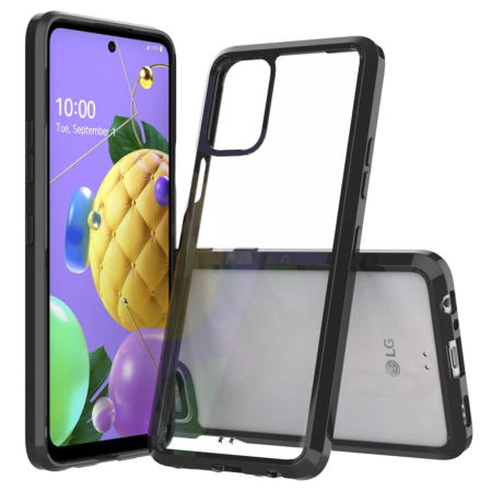 LG K52 Hybrid Case with Air Cushion Technology - BLACK (Only Ground Shipping)