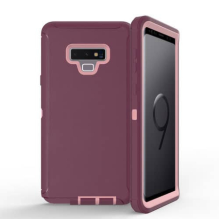 Heavy Duty Case for Galaxy Note 9 (MAROON & PINK) (Only Ground Shipping)