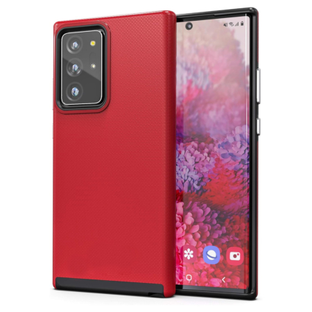 Galaxy Note 20 Ultra Shock Absorption Protective Dual Layer Case - RED (Only Ground Shipping)