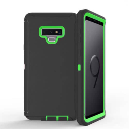 Heavy Duty Case for Galaxy Note 9 (BLACK & GREEN) (Only Ground Shipping)