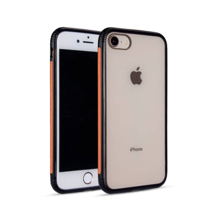 Shockproof Transparent Soft Gel TPU Case - ORANGE for iPhone 8P / 7P / 6SP / 6P (Only Ground Shipping)