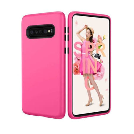 Galaxy S10+ Three Layer Protective Case -PINK (Only Ground Shipping)
