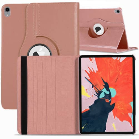 360 Degree Rotating Swivel Stand Case - ROSE GOLD for iPad Pro 11 2018 (Only Ground Shipping)