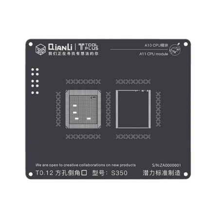 QianLi 3D Black Stencil CPU for iPhone 7 / 7P (A10) (Not Returnable)