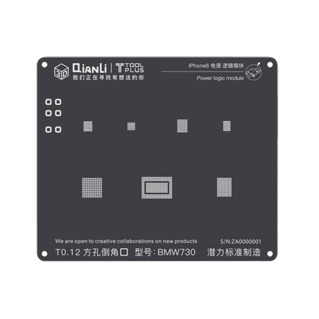 QianLi 3D Power Logic Positioning Universal Black Stencil for iPhone 6 / 6P (A8) (Not Returnable)