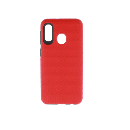 Galaxy A20E Shock Absorption Protective Dual Layer Case- RED (Only Ground Shipping)