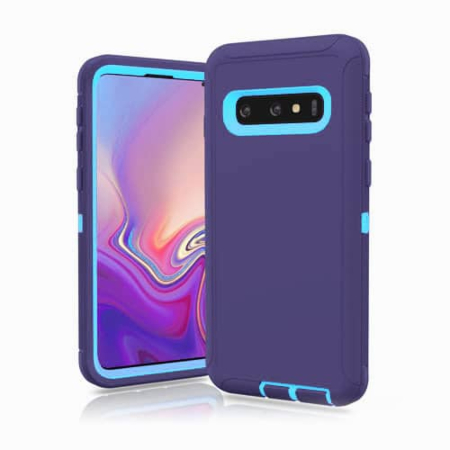 Heavy Duty Case for Galaxy S10 (PURPLE & TEAL) (Only Ground Shipping)