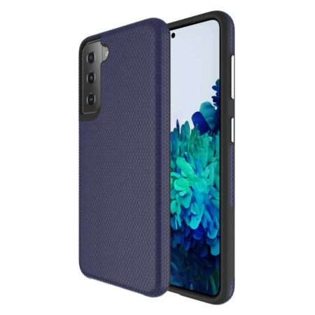 Galaxy S21 Shock Absorption Protective Dual Layer Case - NAVY BLUE (Only Ground Shipping)