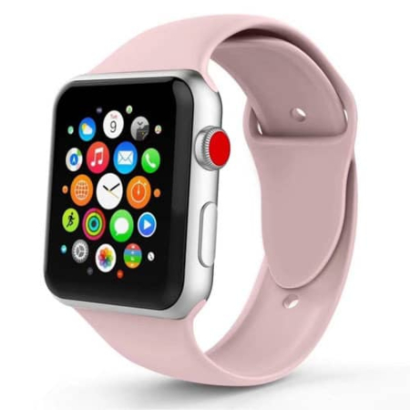 iWatch (42/44/45/49mm) Silicone Band - SOFT PINK (Only Ground Shipping)