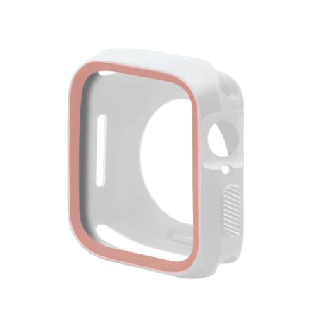 iWatch 42mm Soft Double Color Bumper - WHITE & PINK (Only Ground Shipping)