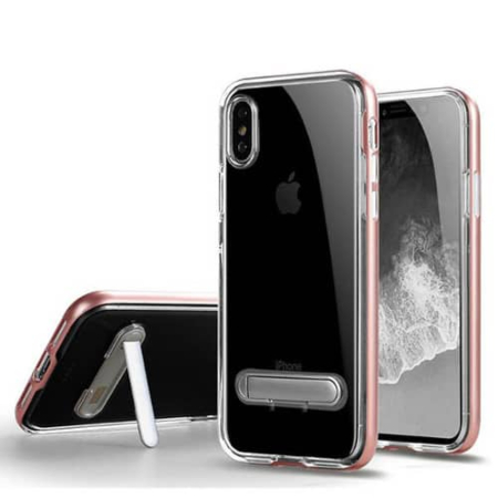 Ultra Hybrid Air Cushion Case with Magnetic Kickstand - ROSE GOLD for iPhone XR (Only Ground Shipping)