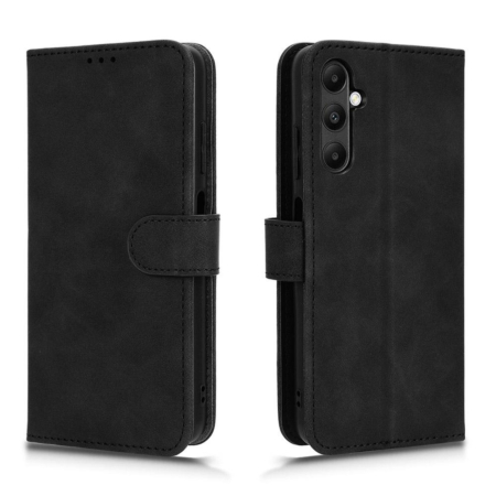 Galaxy A05S Leather Wallet Case with Card Slot - BLACK (Only Ground Shipping)
