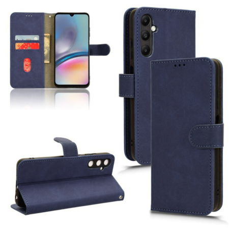 Galaxy A05S Leather Wallet Case with Card Slot - BLUE (Only Ground Shipping)
