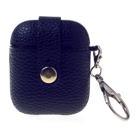 AirPods Pro Hard Leather Case with Metal Hook - DARK BLUE (Only Ground Shipping)