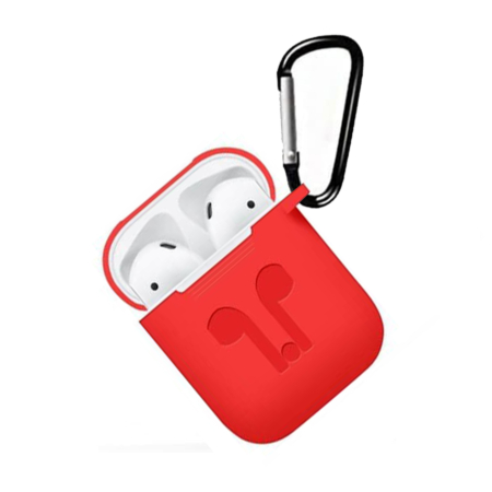 AirPods 1/2 case with Anti - Lost Strap (RED) (Only Ground Shipping)
