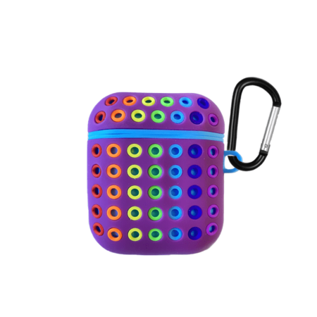 AirPods 1/2 Rairbow Silicone Case - PURPLE (Only Ground Shipping)