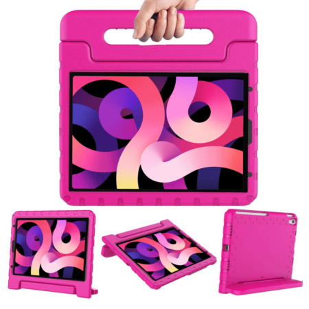 Handle Stand Shockproof Kids Case - HOT PINK for iPad Mini 6 / 7 (A17 Pro) (Only Ground Shipping)
