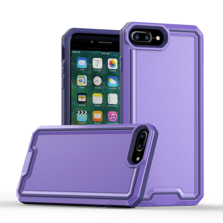 Slim Non-Slip Transparent Matte Case - PURPLE for iPhone 7 / 8 (Only Ground Shipping)