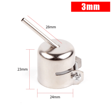 KAIGEXIN 850 Universal Hot Air Gun Head Short Welding Nozzle - 3mm