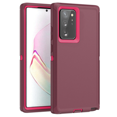 Heavy Duty Case for Galaxy Note 20 (MAROON & PINK) (Only Ground Shipping)