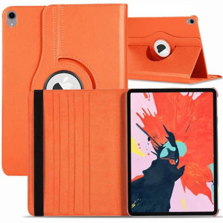 360 Degree Rotating Swivel Stand Case - ORANGE for iPad Pro 12.9 2018 (3rd Gen) (Only Ground Shipping)