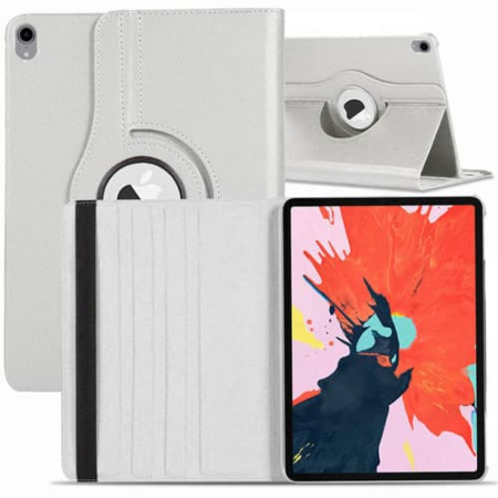 360 Degree Rotating Swivel Stand Case - WHITE for iPad Pro 12.9 2018 (3rd Gen) (Only Ground Shipping)