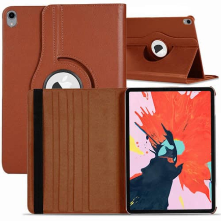 360 Degree Rotating Swivel Stand Case - BROWN for iPad Pro 11 2018 (Only Ground Shipping)