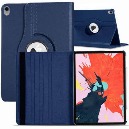 360 Degree Rotating Swivel Stand Case - DARK BLUE for iPad Pro 11 2018 (Only Ground Shipping)