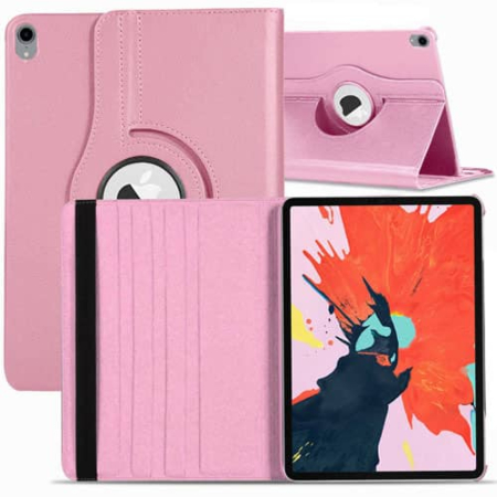 360 Degree Rotating Swivel Stand Case - LIGHT PINK for iPad Pro 11 2018 (Only Ground Shipping)