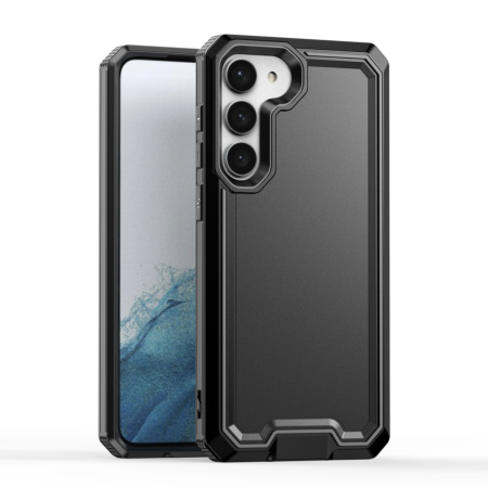 Slim Non-Slip Transparent Matte Case - BLACK for Galaxy S23 (Only Ground Shipping)