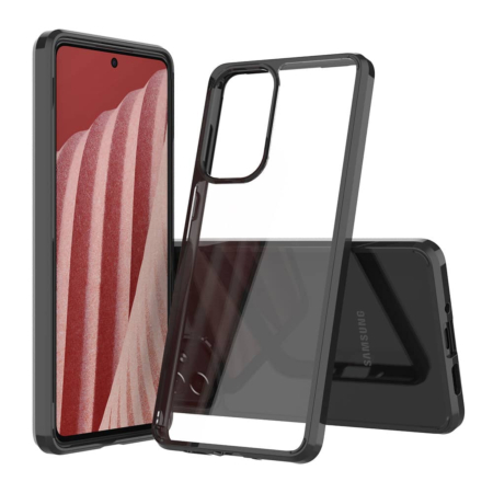 Galaxy A73 Hybrid Case with Air Cushion Technology - BLACK (Only Ground Shipping)