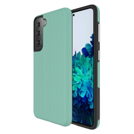 Galaxy S21 Shock Absorption Protective Dual Layer Case - TEAL (Only Ground Shipping)