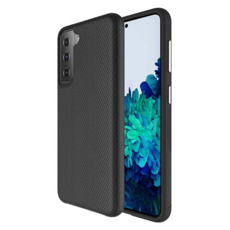 Galaxy S21 Shock Absorption Protective Dual Layer Case - BLACK (Only Ground Shipping)