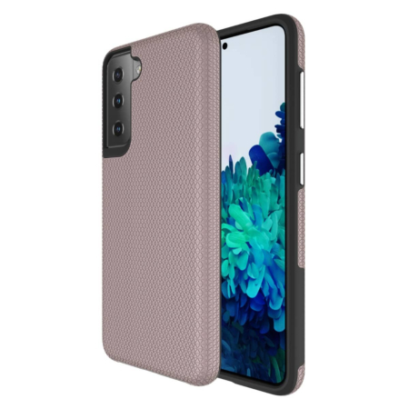 Galaxy S21 Shock Absorption Protective Dual Layer Case - ROSE GOLD (Only Ground Shipping)