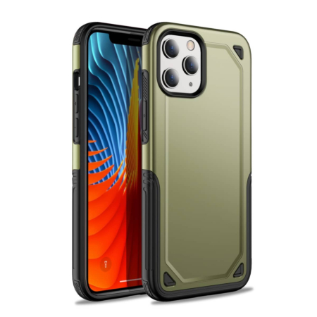 Armor Dual Layer Impact Shockproof Cover - GREEN for iPhone 12 Pro Max (Only Ground Shipping)