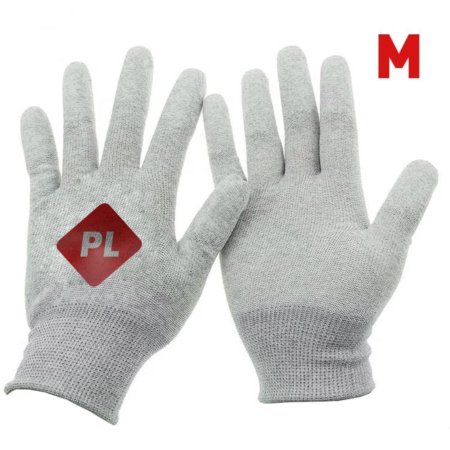 Antistatic Carbon Fiber Gloves / PU Coated Gloves (M)