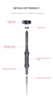 QianLi Mega-Idea 2D iThor Screwdriver Model C Pentalobe 0.8